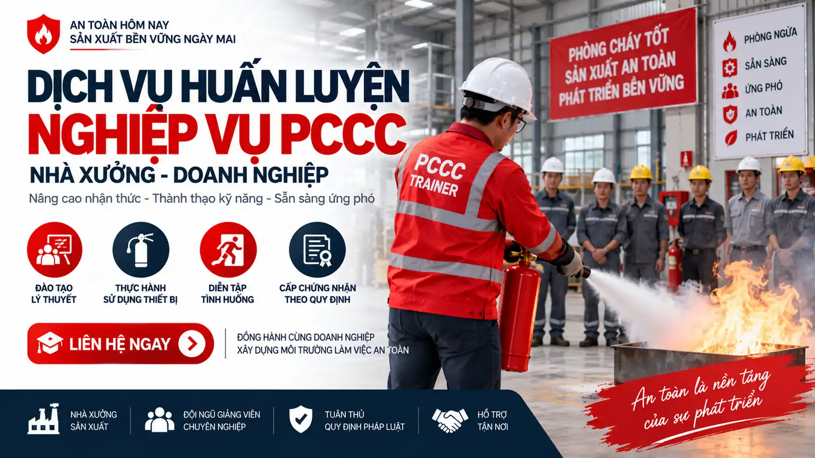 dịch vụ huấn luyện nghiệp vụ pccc nhà xưởng