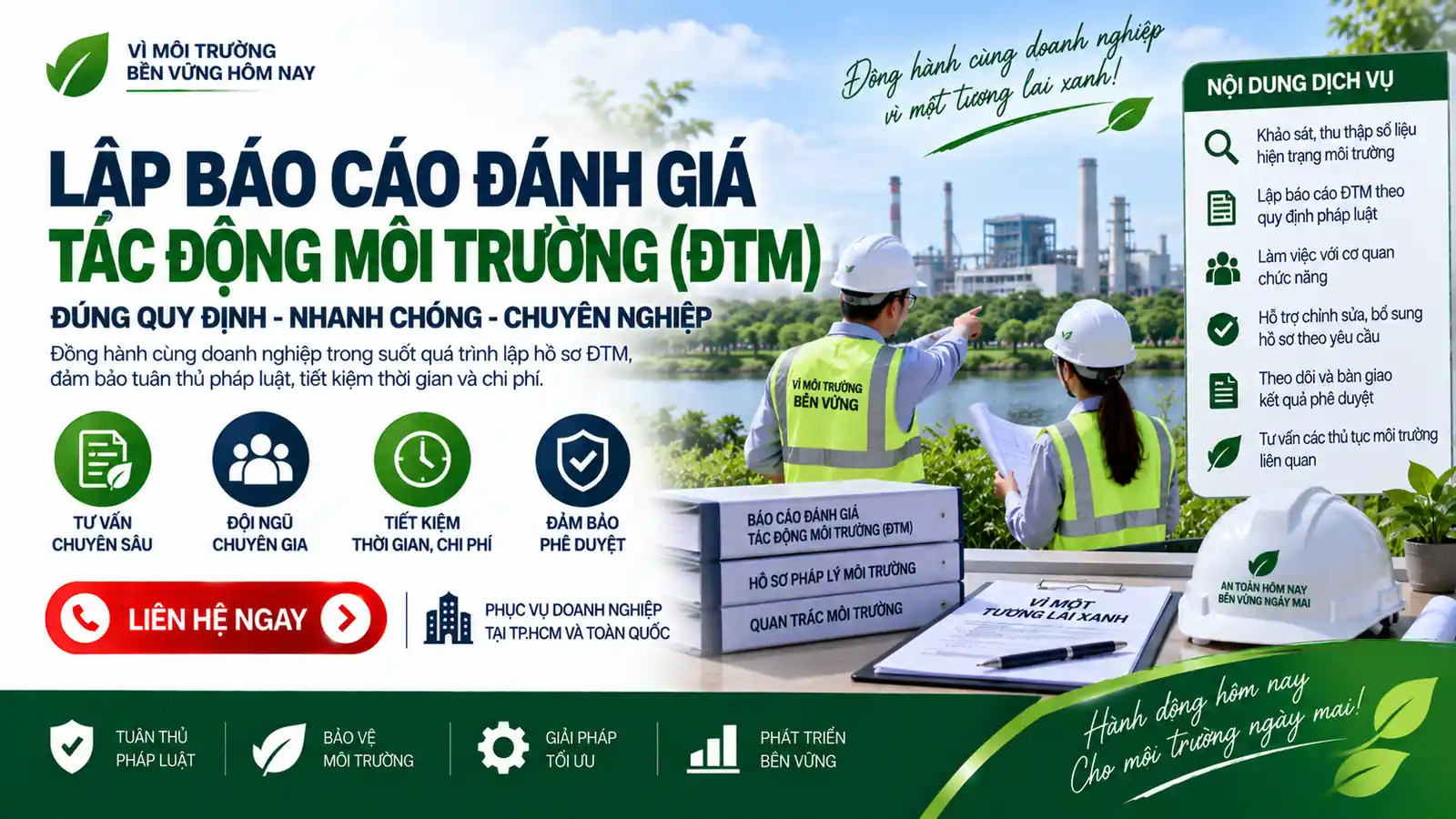 lập báo cáo đánh giá tác động môi trường (ĐTM)