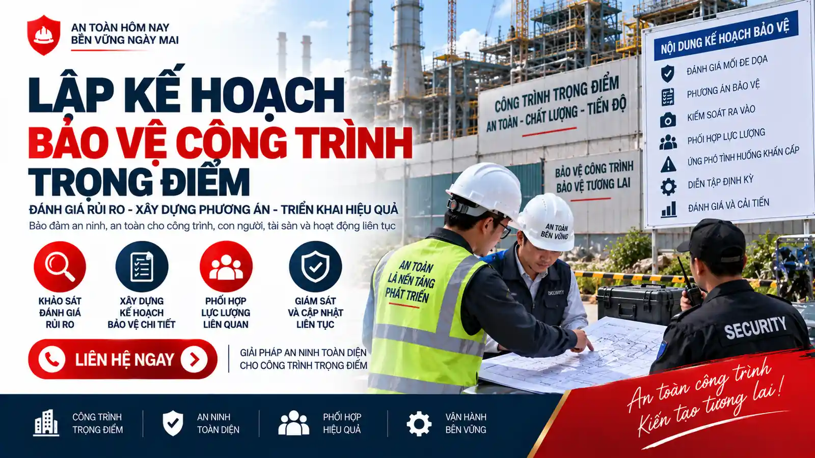 lập kế hoạch bảo vệ công trình trọng điểm