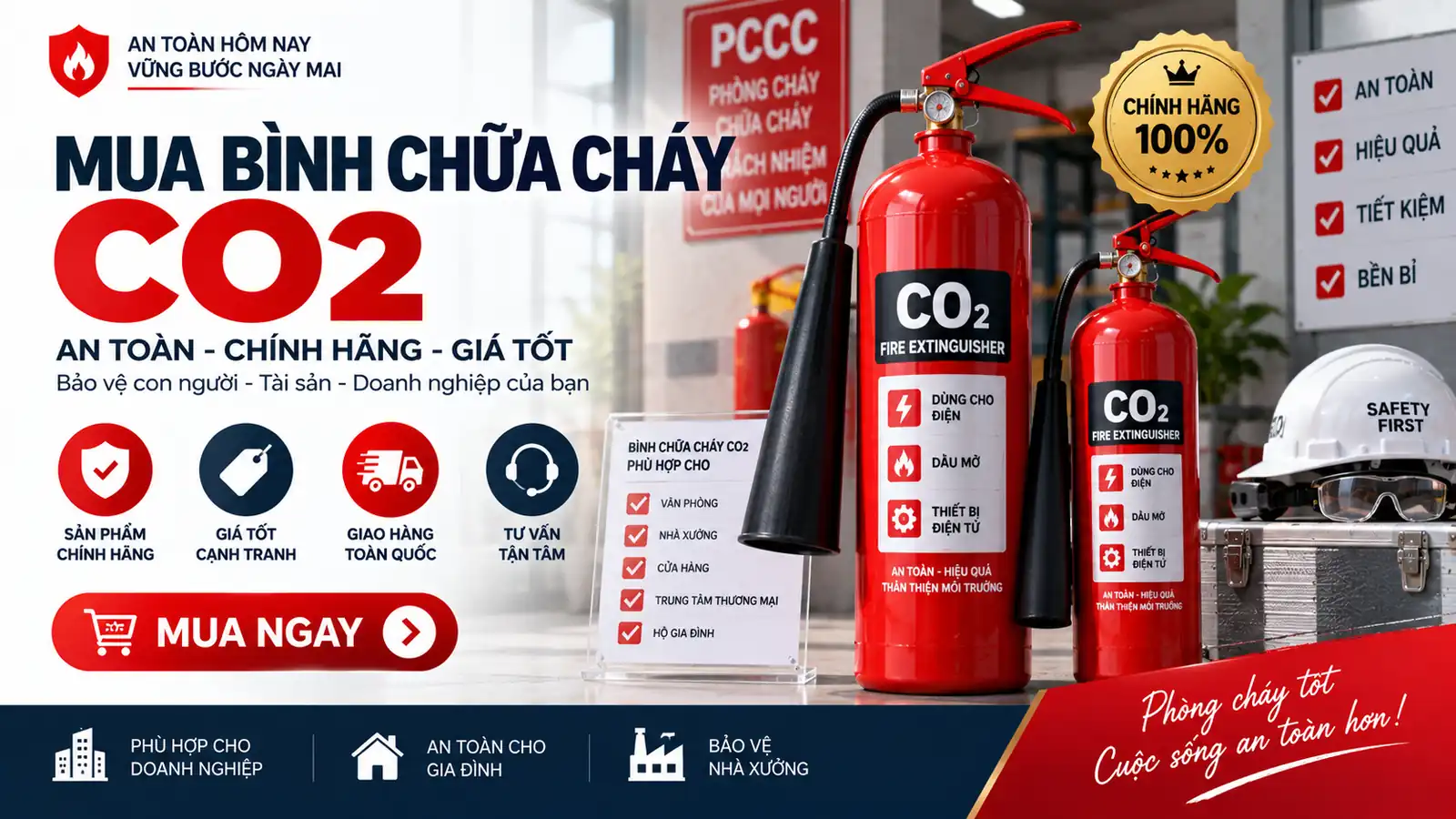 Mua bình chữa cháy Co2