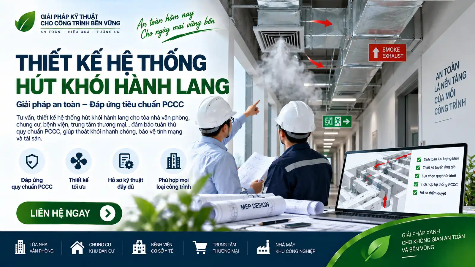 Thiết kế hệ thống hút khói hành lang